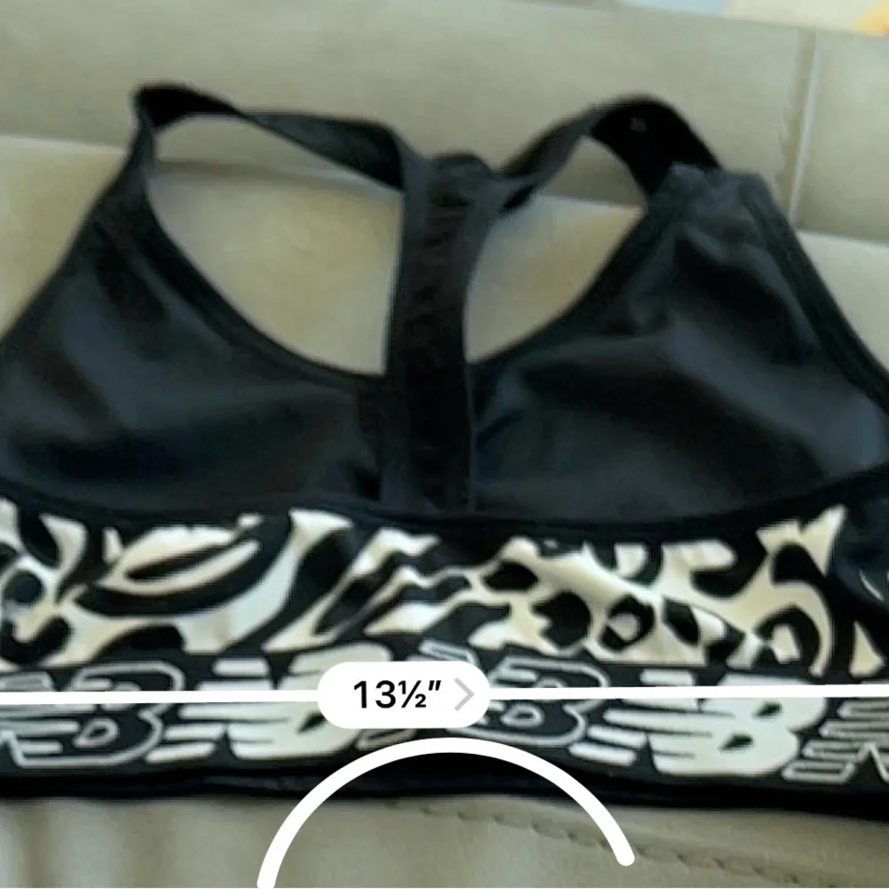 New Balance Black and White Sports Bra